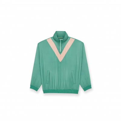 YSL CASSANDRE NYLON SATIN WINDBREAKER 857489